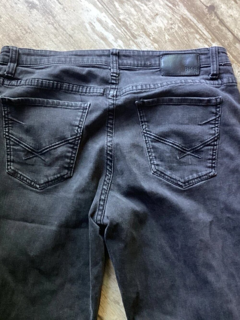 BKE Jeans Black Tyler Straight Leg Buckle Denim Men’s 36x36 - Picture 7 of 8
